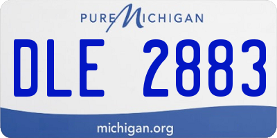MI license plate DLE2883