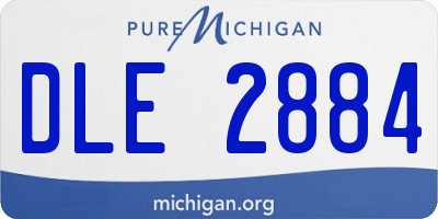 MI license plate DLE2884