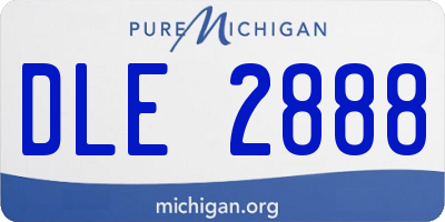 MI license plate DLE2888