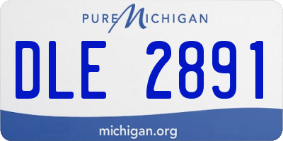 MI license plate DLE2891