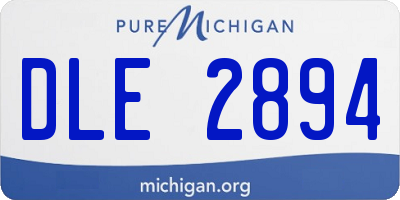MI license plate DLE2894