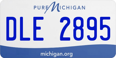 MI license plate DLE2895