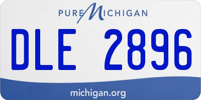 MI license plate DLE2896