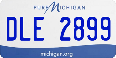 MI license plate DLE2899