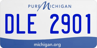 MI license plate DLE2901