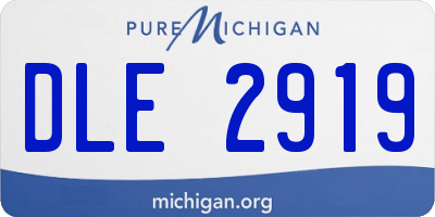 MI license plate DLE2919