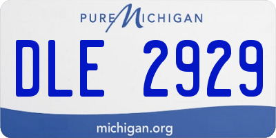 MI license plate DLE2929