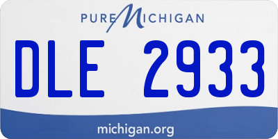MI license plate DLE2933