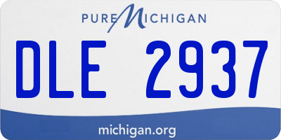 MI license plate DLE2937