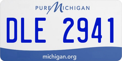 MI license plate DLE2941