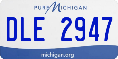 MI license plate DLE2947