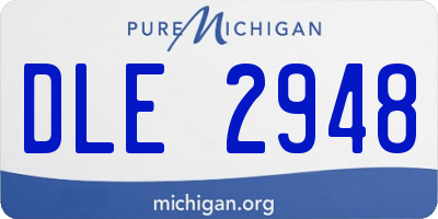 MI license plate DLE2948