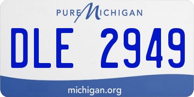 MI license plate DLE2949