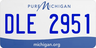 MI license plate DLE2951