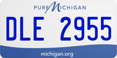 MI license plate DLE2955
