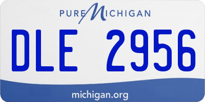 MI license plate DLE2956