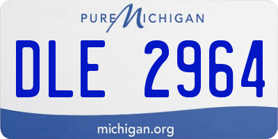 MI license plate DLE2964