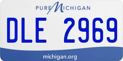 MI license plate DLE2969