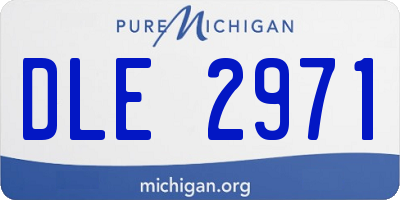 MI license plate DLE2971
