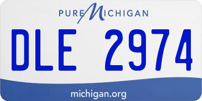 MI license plate DLE2974