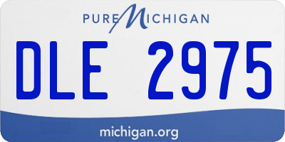MI license plate DLE2975