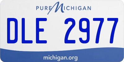 MI license plate DLE2977