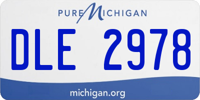 MI license plate DLE2978