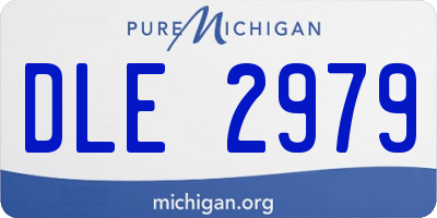 MI license plate DLE2979
