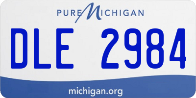 MI license plate DLE2984