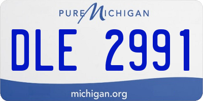 MI license plate DLE2991