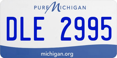 MI license plate DLE2995