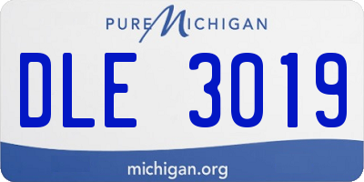 MI license plate DLE3019