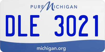 MI license plate DLE3021