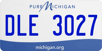 MI license plate DLE3027