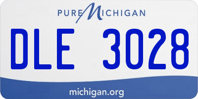 MI license plate DLE3028