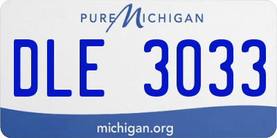 MI license plate DLE3033