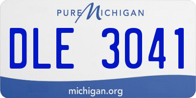 MI license plate DLE3041