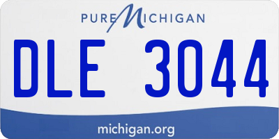 MI license plate DLE3044