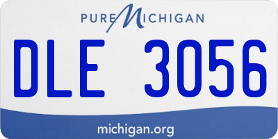 MI license plate DLE3056