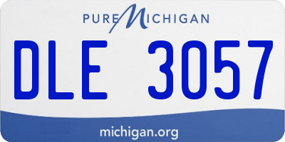 MI license plate DLE3057