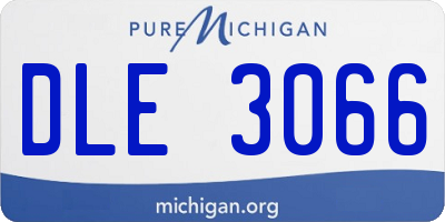 MI license plate DLE3066