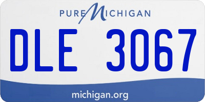MI license plate DLE3067