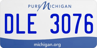 MI license plate DLE3076