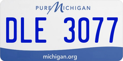 MI license plate DLE3077