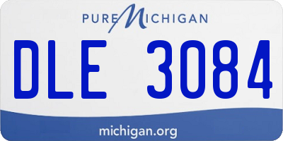 MI license plate DLE3084