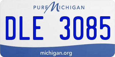 MI license plate DLE3085