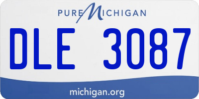 MI license plate DLE3087