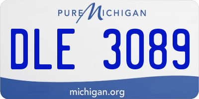 MI license plate DLE3089