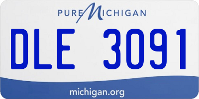 MI license plate DLE3091