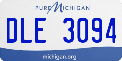 MI license plate DLE3094